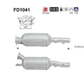 Achetez des Filtre à particules AS FD1041 à prix pour 297,45 €