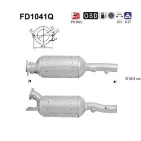 Achetez des Filtre à particules AS FD1041Q à prix pour 384,90 €