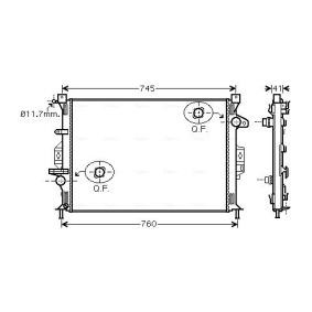Achetez des Radiateur du moteur AVA COOLING SYSTEMS FDA2424 à prix pour 118,12 €