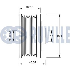 Umlenkrolle, Zahnriemen 55707 AUDI ALLROAD von RUVILLE