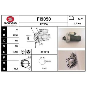 Köp Startmotor av SNRA FI9050 till det låga priset 1477,92 kr