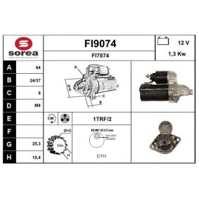 Köp Startmotor av SNRA FI9074 till det låga priset 1221,43 kr