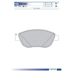 Acquista Kit pastiglie freni da FOMAR Friction FO 241581 a buon mercato per soli 23,13 €