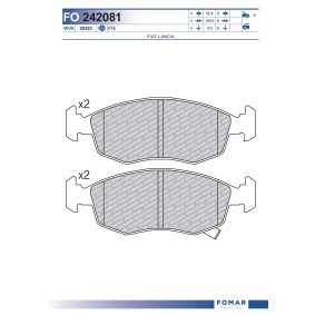 Comprar Juego de pastillas de freno de FOMAR Friction FO 242081 a bajo precio de 26,79 €