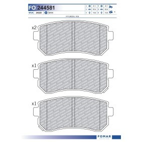 Köp Bromsbelägg av FOMAR Friction FO 244581 till det låga priset 292,73 kr