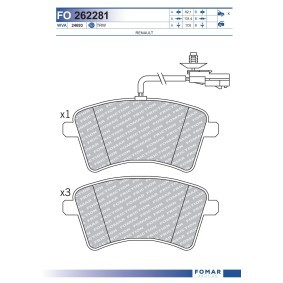 Köp Bromsbelägg av FOMAR Friction FO 262281 till det låga priset 331,08 kr
