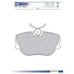 Comprar Juego de pastillas de freno de FOMAR Friction FO 422981 a bajo precio de 16,09 €