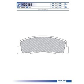 Comprar Juego de pastillas de freno de FOMAR Friction FO 430181 a bajo precio de 16,32 €