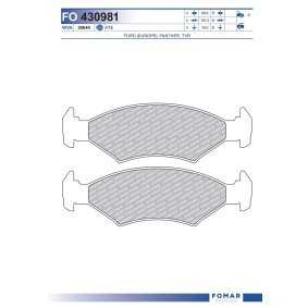 Bremsbeläge FO 430981