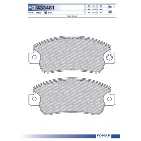 Comprar Juego de pastillas de freno de FOMAR Friction FO 433481 a bajo precio de 10,29 €