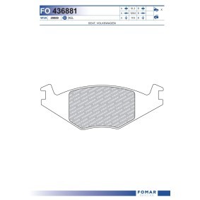 Comprar Juego de pastillas de freno de FOMAR Friction FO 436881 a bajo precio de 10,31 €