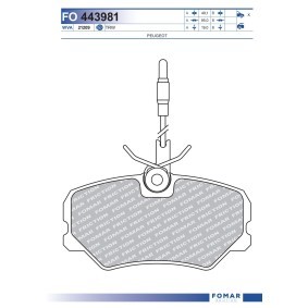 Köp Bromsbelägg av FOMAR Friction FO 443981 till det låga priset 222,50 kr