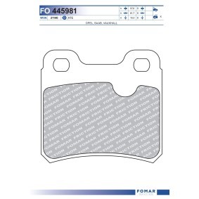 Comprar Juego de pastillas de freno de FOMAR Friction FO 445981 a bajo precio de 12,31 €