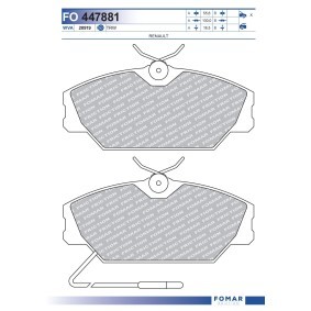 Köp Bromsbelägg av FOMAR Friction FO 447881 till det låga priset 234,49 kr