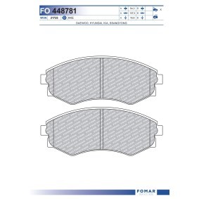 Comprar Juego de pastillas de freno de FOMAR Friction FO 448781 a bajo precio de 19,40 €
