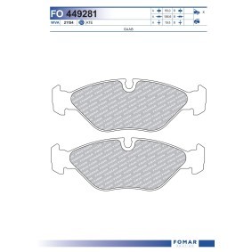 Comprar Juego de pastillas de freno de FOMAR Friction FO 449281 a bajo precio de 20,32 €
