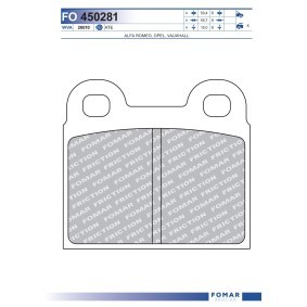 Comprar Juego de pastillas de freno de FOMAR Friction FO 450281 a bajo precio de 12,53 €