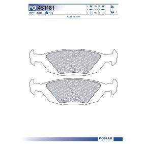 Comprar Juego de pastillas de freno de FOMAR Friction FO 451181 a bajo precio de 16,87 €