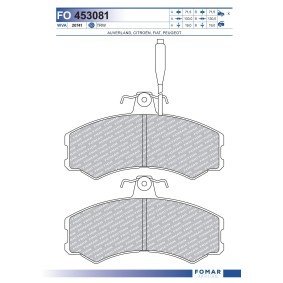 Köp Bromsbelägg av FOMAR Friction FO 453081 till det låga priset 259,03 kr