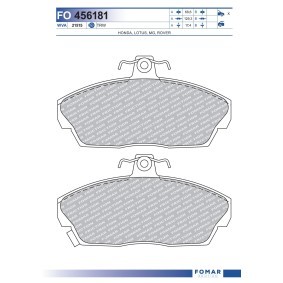 Comprar Juego de pastillas de freno de FOMAR Friction FO 456181 a bajo precio de 22,43 €