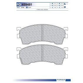 Comprar Juego de pastillas de freno de FOMAR Friction FO 459481 a bajo precio de 21,12 €