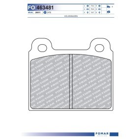 Comprar Juego de pastillas de freno de FOMAR Friction FO 463481 a bajo precio de 21,31 €