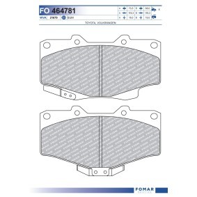 Comprar Juego de pastillas de freno de FOMAR Friction FO 464781 a bajo precio de 20,93 €