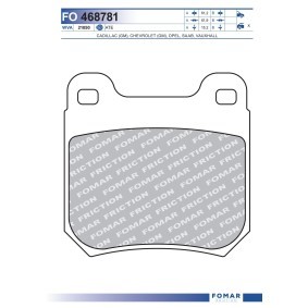 Comprar Juego de pastillas de freno de FOMAR Friction FO 468781 a bajo precio de 8,95 €
