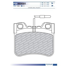 Köp Bromsbelägg av FOMAR Friction FO 469581 till det låga priset 215,92 kr
