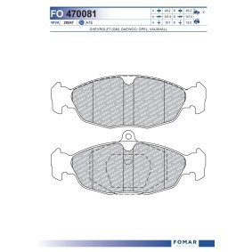 Comprar Juego de pastillas de freno de FOMAR Friction FO 470081 a bajo precio de 19,33 €