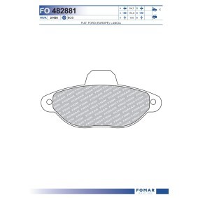Comprar Juego de pastillas de freno de FOMAR Friction FO 482881 a bajo precio de 9,92 €