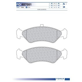 Comprar Juego de pastillas de freno de FOMAR Friction FO 487081 a bajo precio de 26,62 €