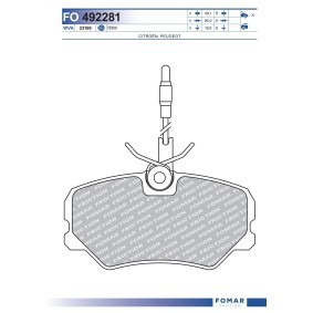 Köp Bromsbelägg av FOMAR Friction FO 492281 till det låga priset 241,68 kr