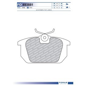 Comprar Juego de pastillas de freno de FOMAR Friction FO 493881 a bajo precio de 15,11 €