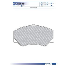 Acquista Kit pastiglie freni da FOMAR Friction FO 498381 a buon mercato per soli 24,72 €