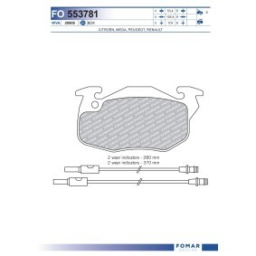 Köp Bromsbelägg av FOMAR Friction FO 553781 till det låga priset 219,79 kr