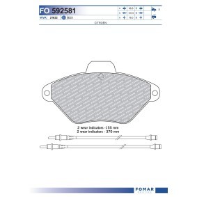 Köp Bromsbelägg av FOMAR Friction FO 592581 till det låga priset 259,23 kr