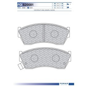 Bremsbeläge von FOMAR Friction