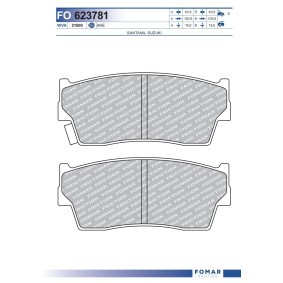 Acquista Kit pastiglie freni da FOMAR Friction FO 623781 a buon mercato per soli 27,09 €