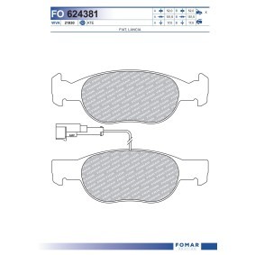 Acquista Kit pastiglie freni da FOMAR Friction FO 624381 a buon mercato per soli 28,41 €