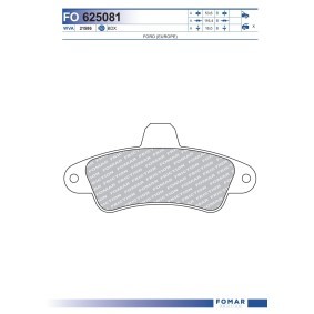 Acquista Kit pastiglie freni da FOMAR Friction FO 625081 a buon mercato per soli 23,91 €