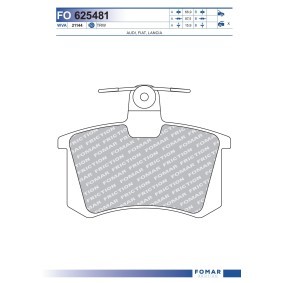 Comprar Juego de pastillas de freno de FOMAR Friction FO 625481 a bajo precio de 16,43 €