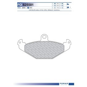 Comprar Juego de pastillas de freno de FOMAR Friction FO 625581 a bajo precio de 19,23 €