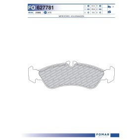 Köp Bromsbelägg av FOMAR Friction FO 627781 till det låga priset 331,08 kr