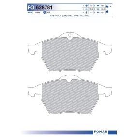Comprar Juego de pastillas de freno de FOMAR Friction FO 628781 a bajo precio de 21,94 €