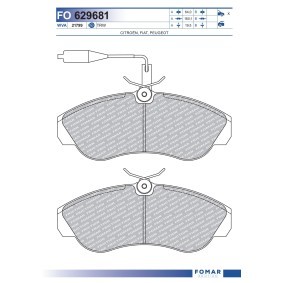 Köp Bromsbelägg av FOMAR Friction FO 629681 till det låga priset 470,76 kr