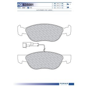 Comprar Juego de pastillas de freno de FOMAR Friction FO 635081 a bajo precio de 17,08 €