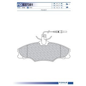 Köp Bromsbelägg av FOMAR Friction FO 637381 till det låga priset 266,12 kr