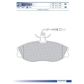 Köp Bromsbelägg av FOMAR Friction FO 637581 till det låga priset 284,84 kr