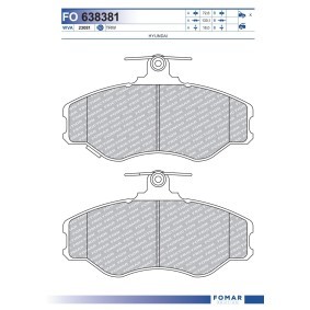 Köp Bromsbelägg av FOMAR Friction FO 638381 till det låga priset 290,26 kr